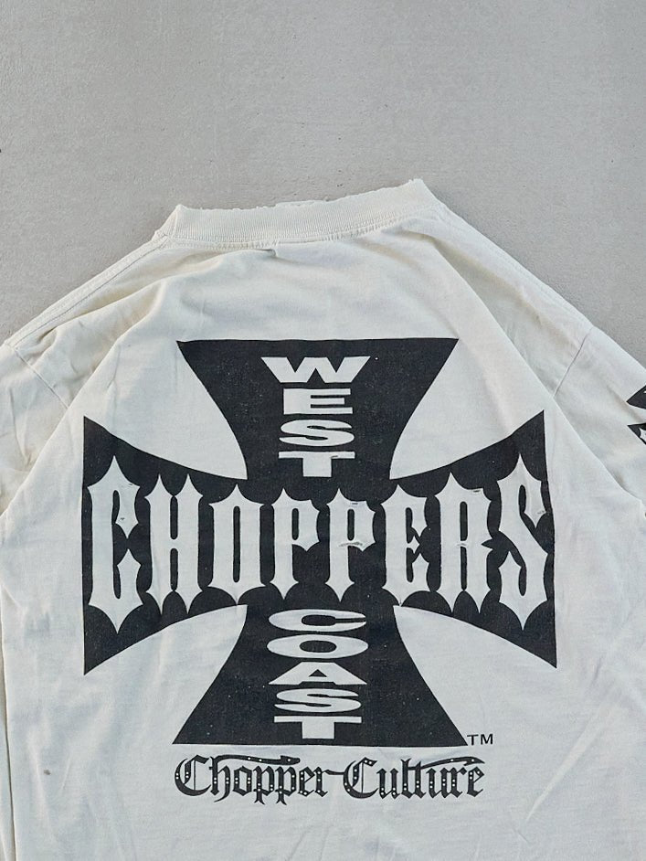Vintage White West Coast Choppers Long Sleeve (S)