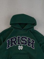 Vintage 90s Pine Green Irish Notre Dame Hoodie (M)