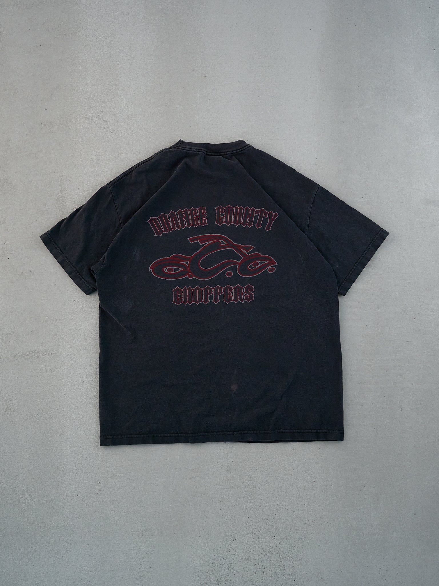 Vintage Washed Black Orange County Chopper Graphic Tee (M)