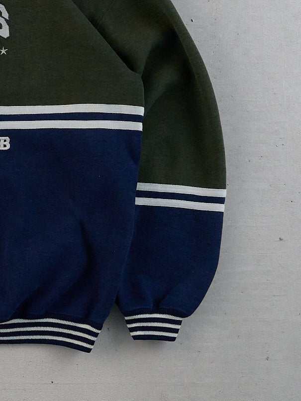 Vintage 90s Green and Blue Paris Sports Club Crewneck (M)