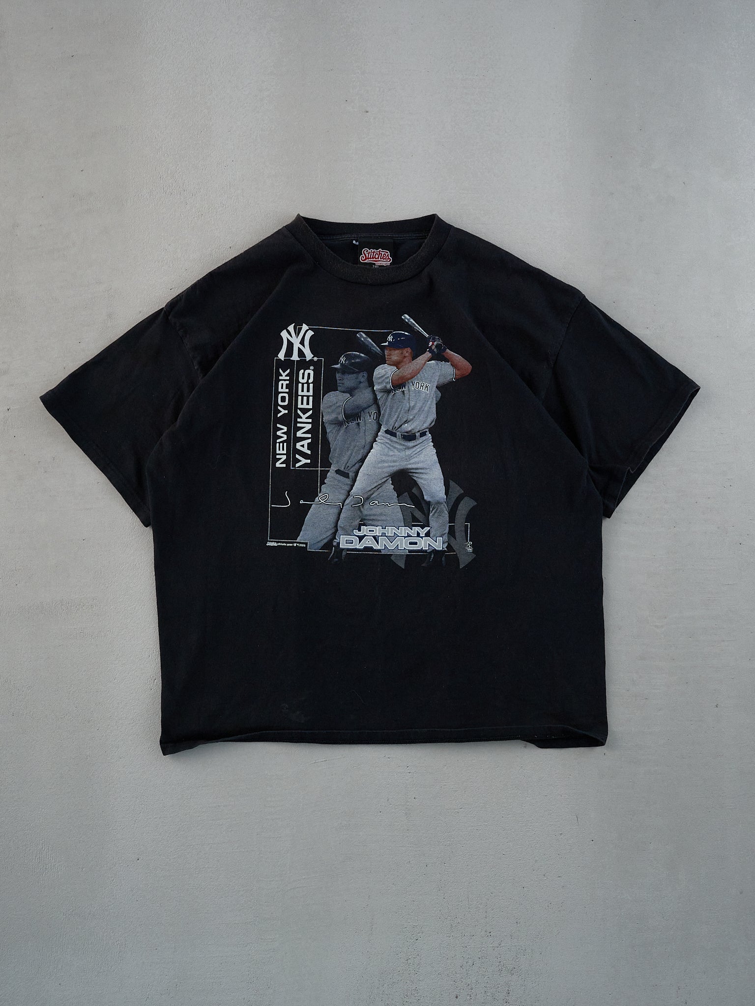 Vintage 06' Black New York Yankees Johnny Damon Graphic Tee (L)