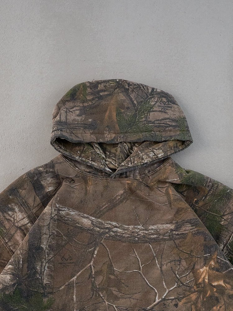 Vintage Y2k Green Realtree Camo Blank Hoodie (L)