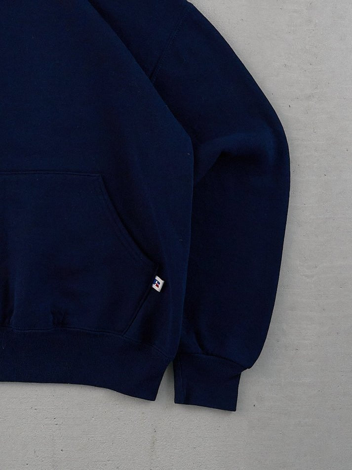 Vintage 90s Navy Blue Russell Athletics Hoodie (M)
