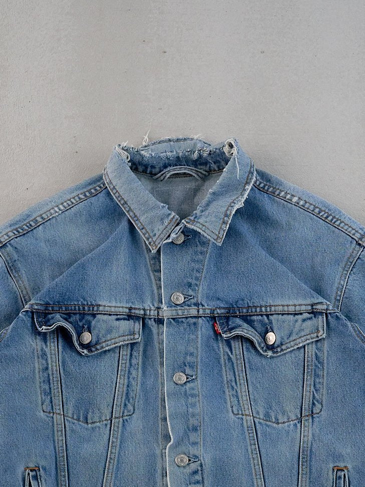 Vintage 90s Light Blue Levi's Rugged Denim Jacket (L)