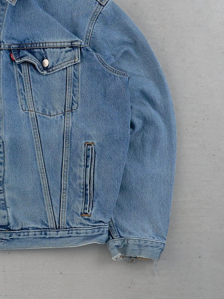 Vintage 90s Light Blue Levi's Rugged Denim Jacket (L)