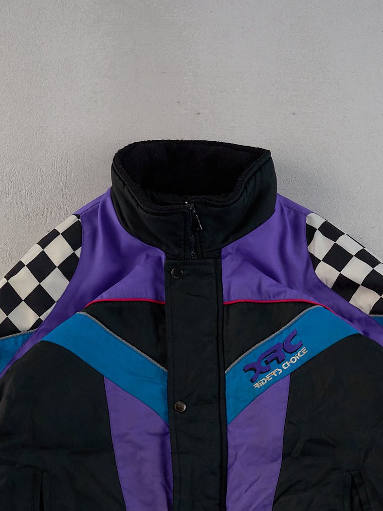 Vintage 90s Purple and Black XRC Riders Choice Skii Jacket (L)