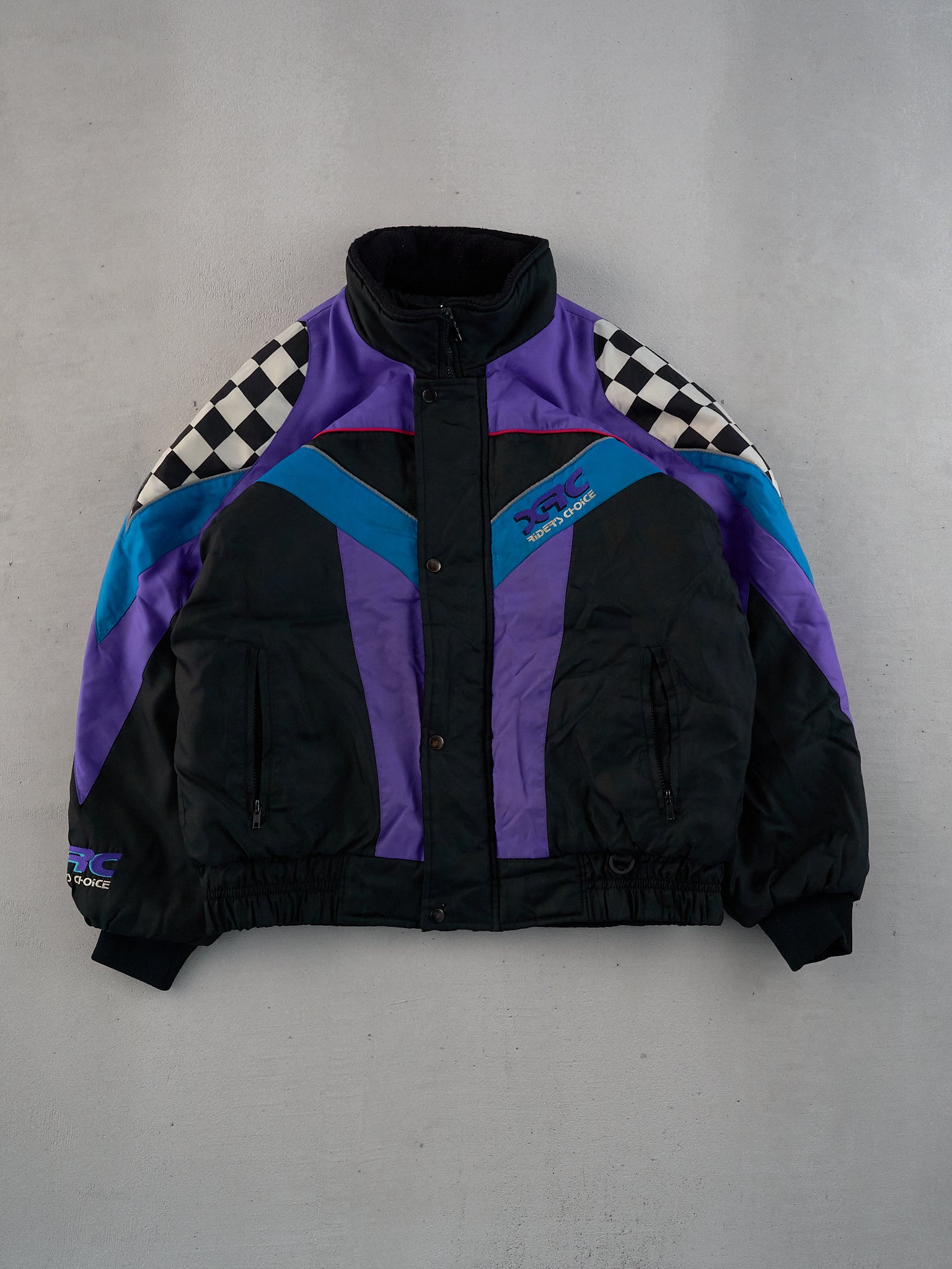 Vintage 90s Purple and Black XRC Riders Choice Skii Jacket (L)