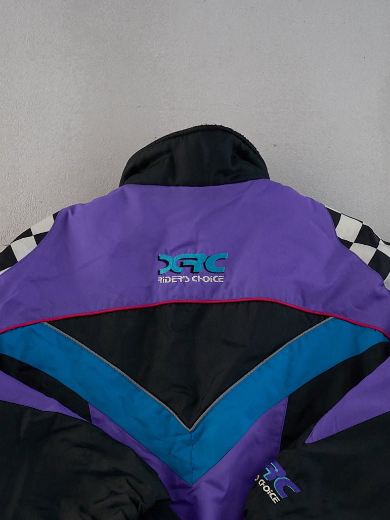 Vintage 90s Purple and Black XRC Riders Choice Skii Jacket (L)