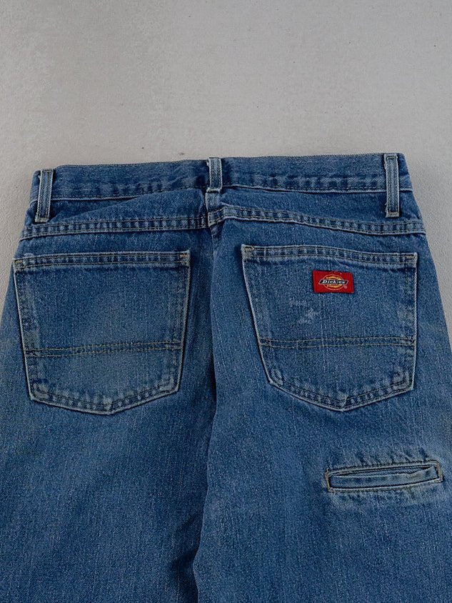 Vintage 90s Blue Dickies Denim Double Knee Carpenter Pants (29x31)