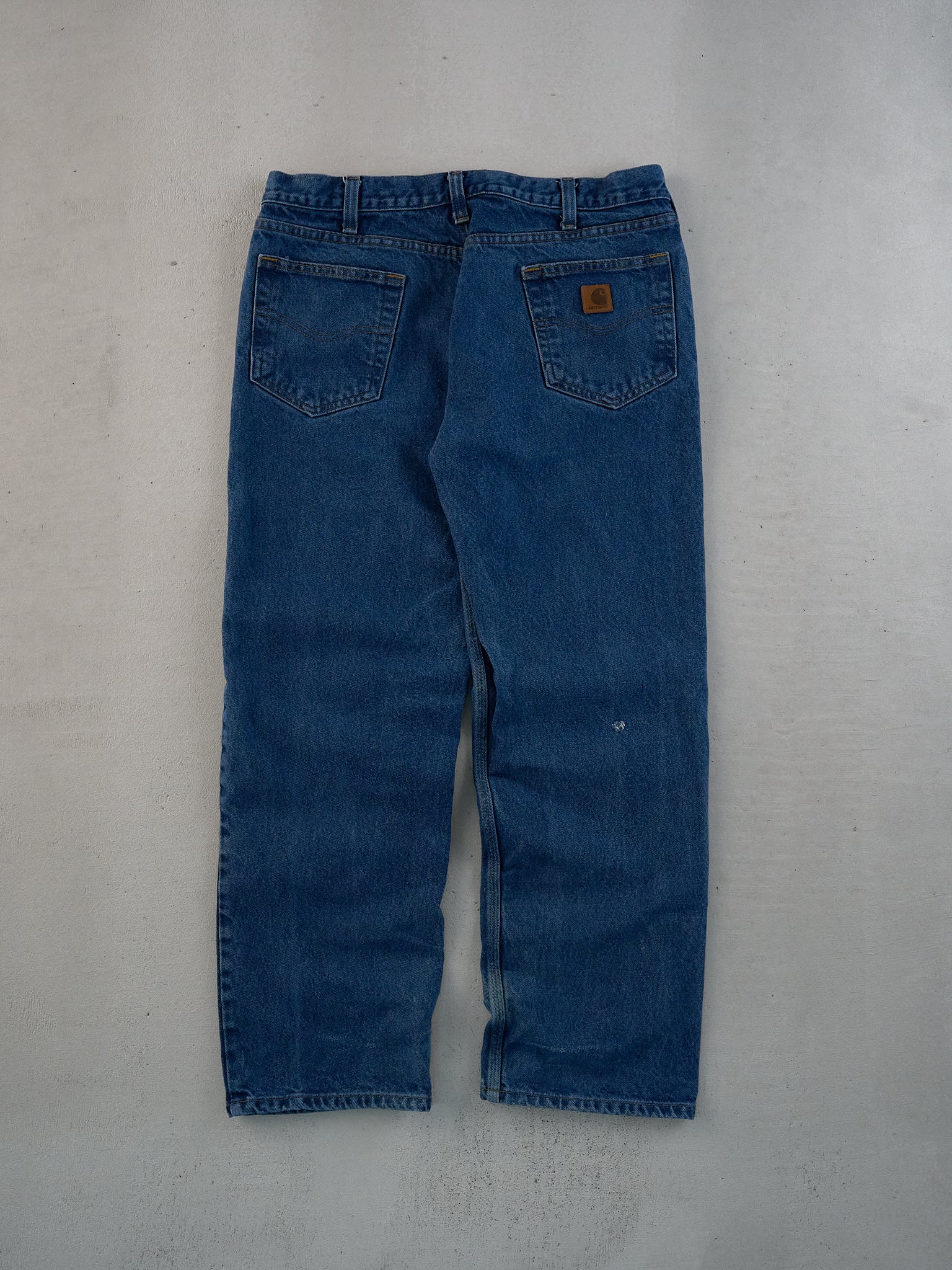 Vintage 90s Dark Blue Carhartt Denim Jeans (35x29)