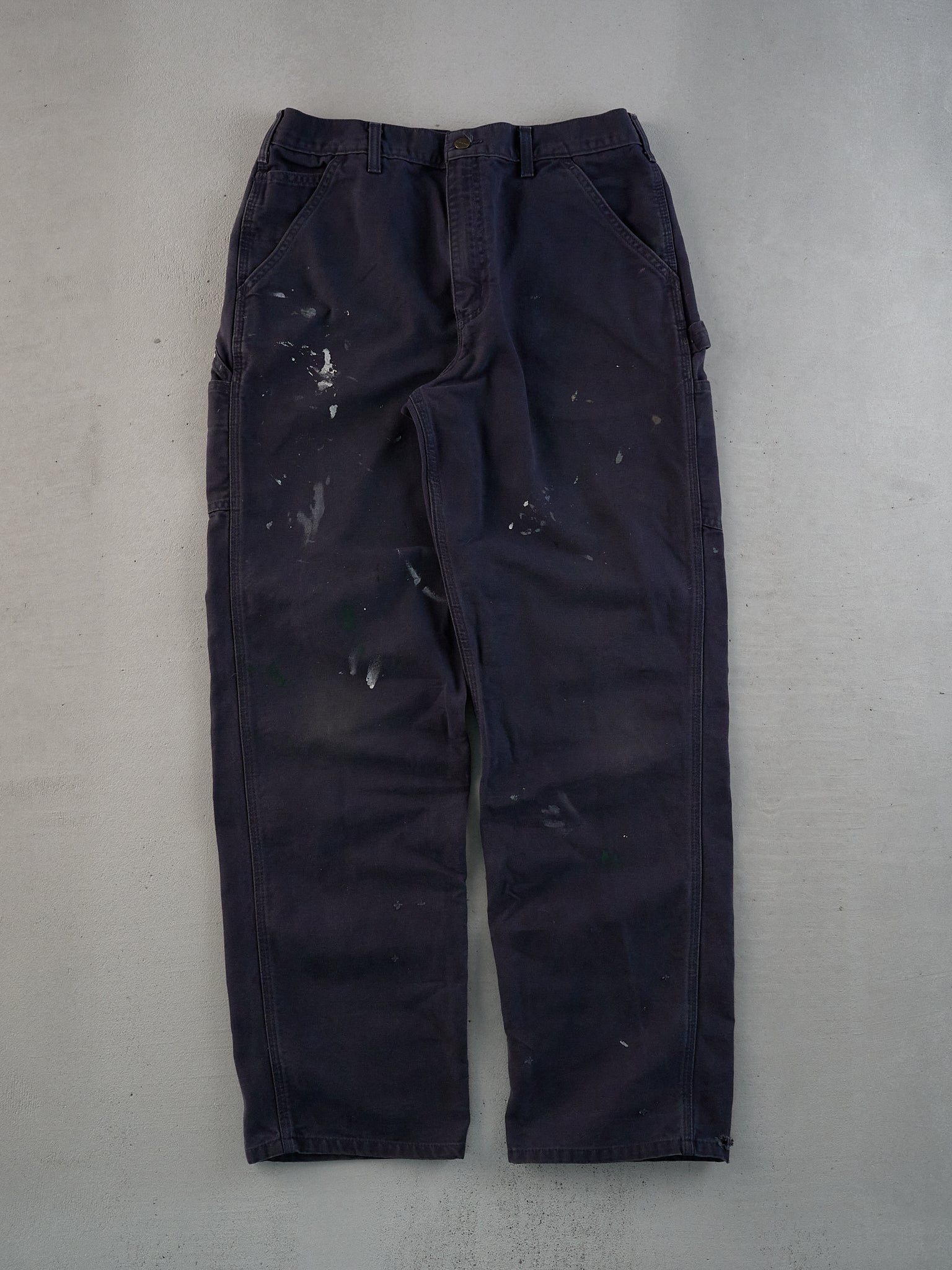 Vintage 90s Grey Carhartt Dungeree Carpenter Pants (32x34)