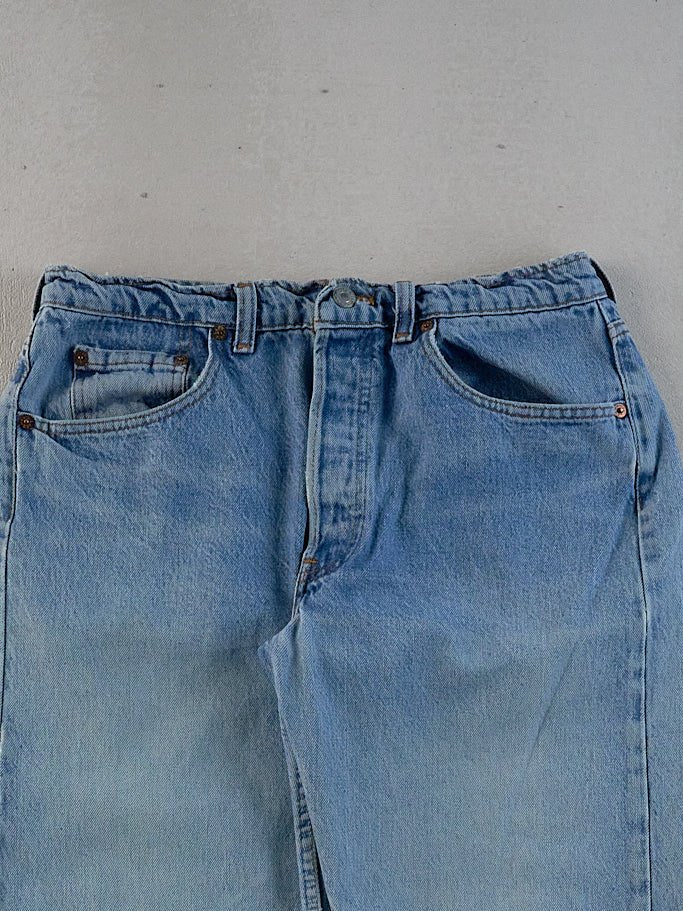 VIntage 90s Washed Blue Levi's 501 Denim Jeans (30x28)