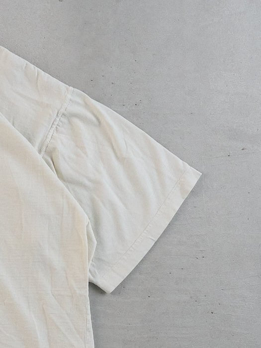 Vintage 90s White A Perry Ellis Graphic Boxy Tee (L)