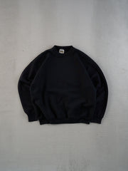 Vintage 90s Black Tultex Blank Crewneck (M)