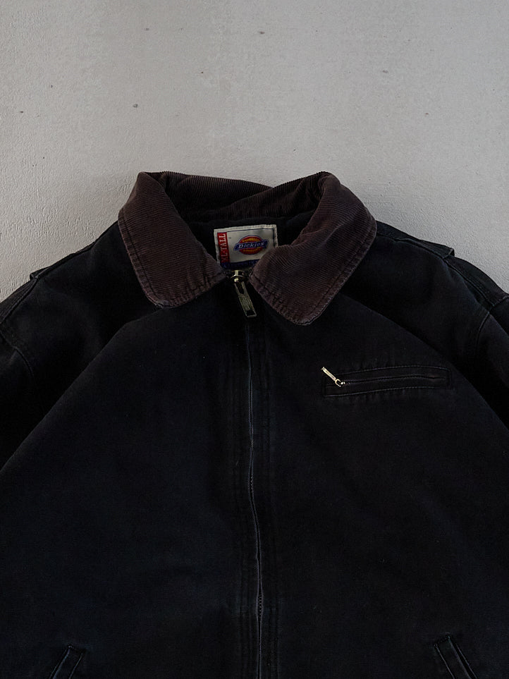 Vintage Y2K Washed Black Dickies Collared Workwear Jacket (XL)