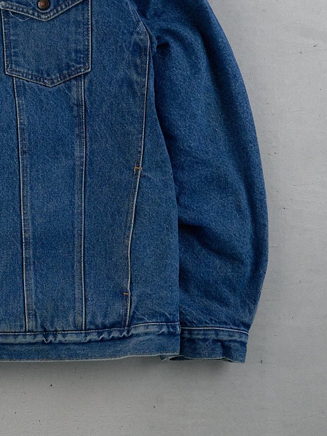 Vintage 90s Blue Wrangler Denim Sherpa Jacket (L)