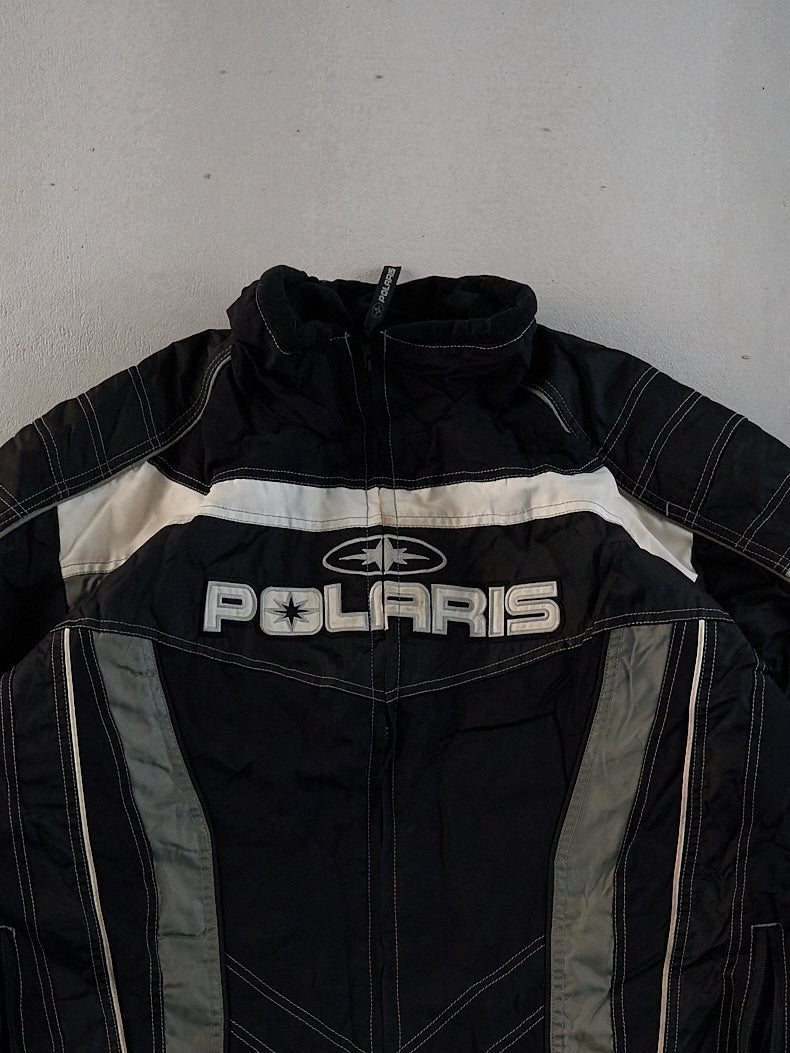 Vintage Black, Grey and White Polaris Jacket (XL)