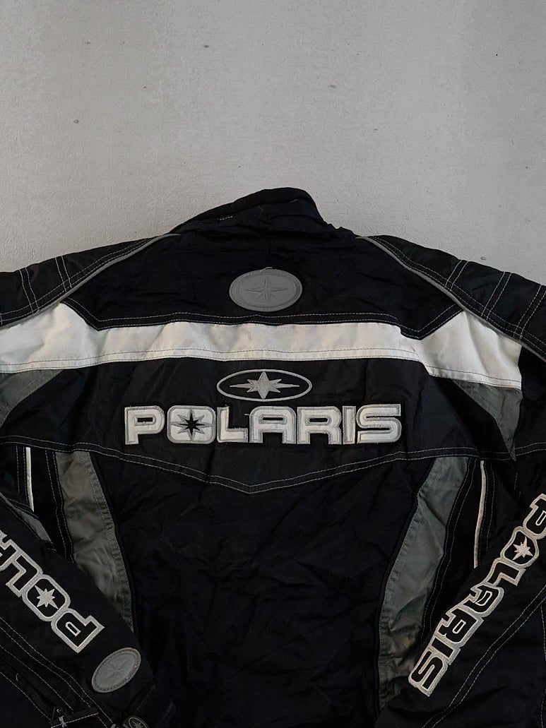Vintage Black, Grey and White Polaris Jacket (XL)