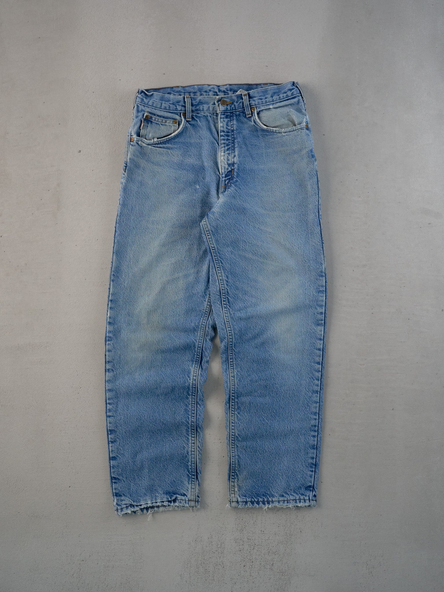 Vintage 90s Light Blue Carhartt Blanket Lined Carpenter Pants (31x29)