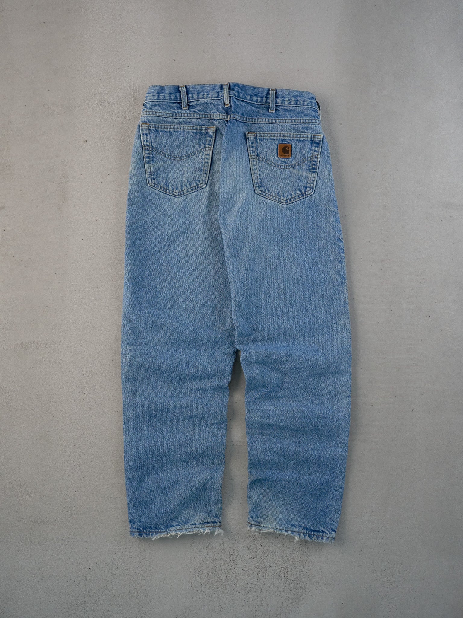 Vintage 90s Light Blue Carhartt Blanket Lined Carpenter Pants (31x29)