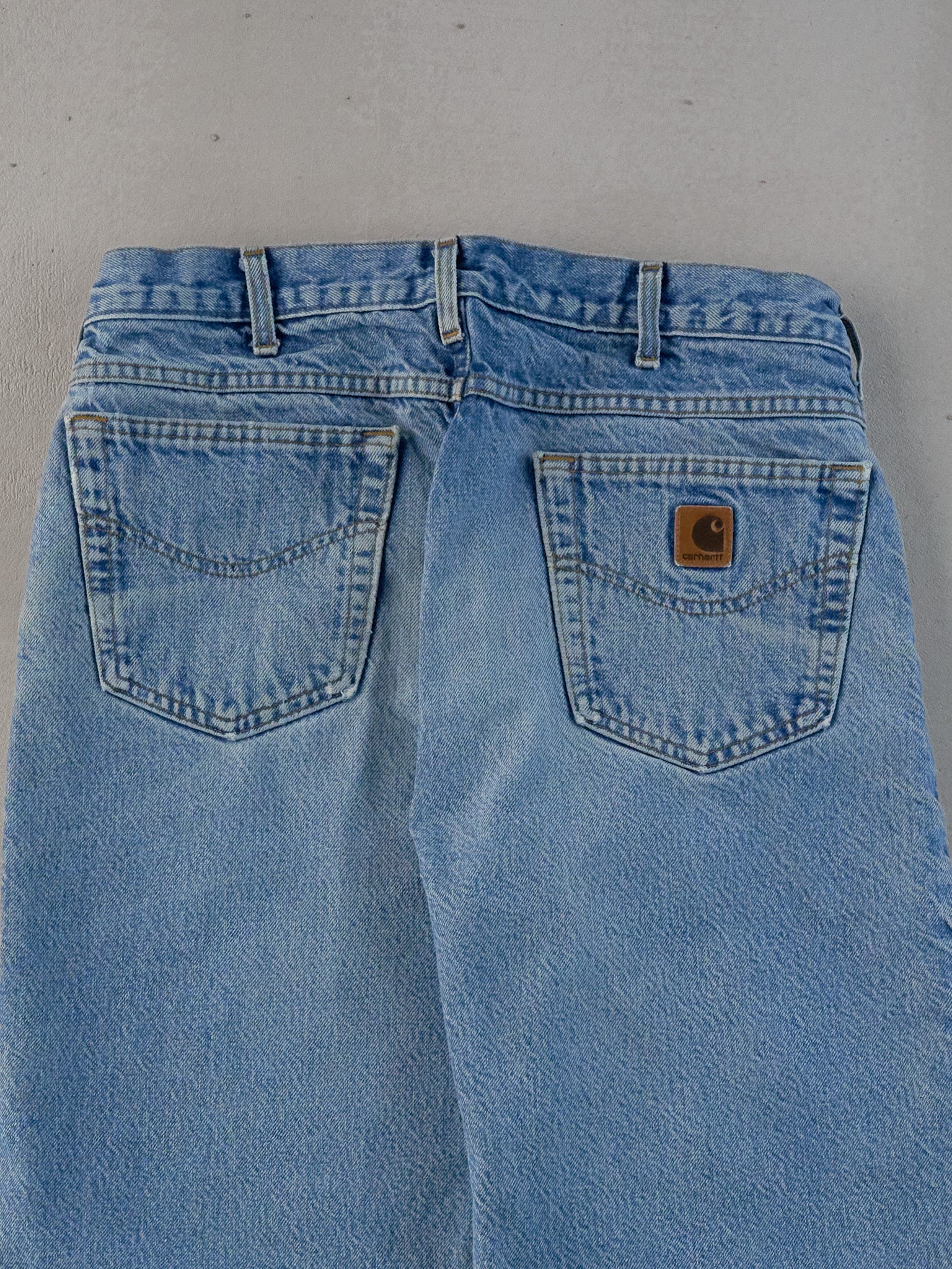 Vintage 90s Light Blue Carhartt Blanket Lined Carpenter Pants (31x29)