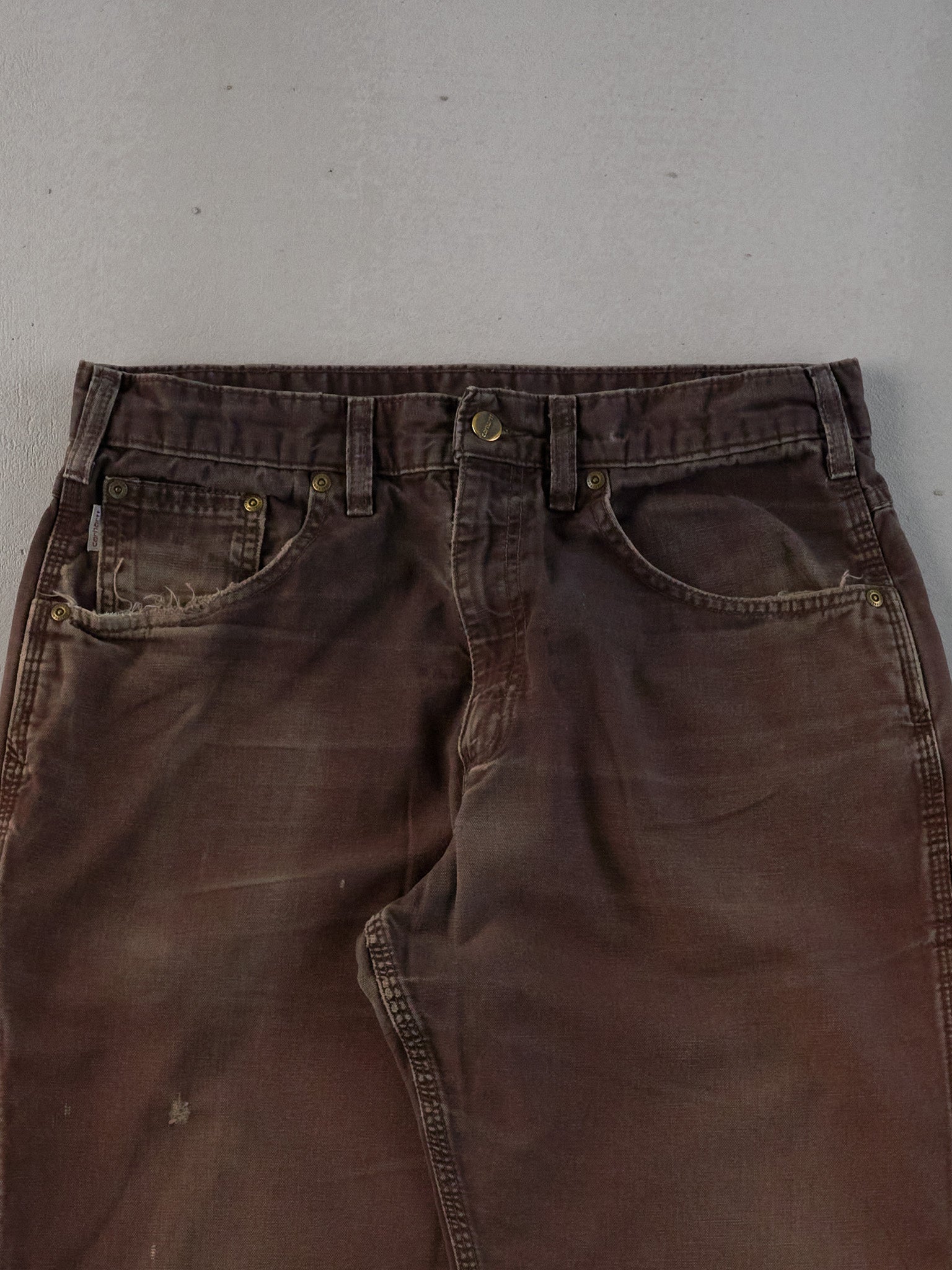 Vintage 90s Brown Carhartt Dungeree Carpenter Pants (32x28)