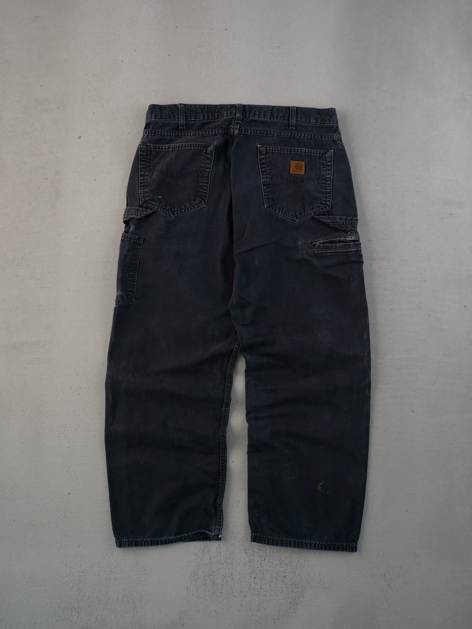 Vintage 90 Washed Black Carhartt Dungeree Carpenter Pants (34x29)