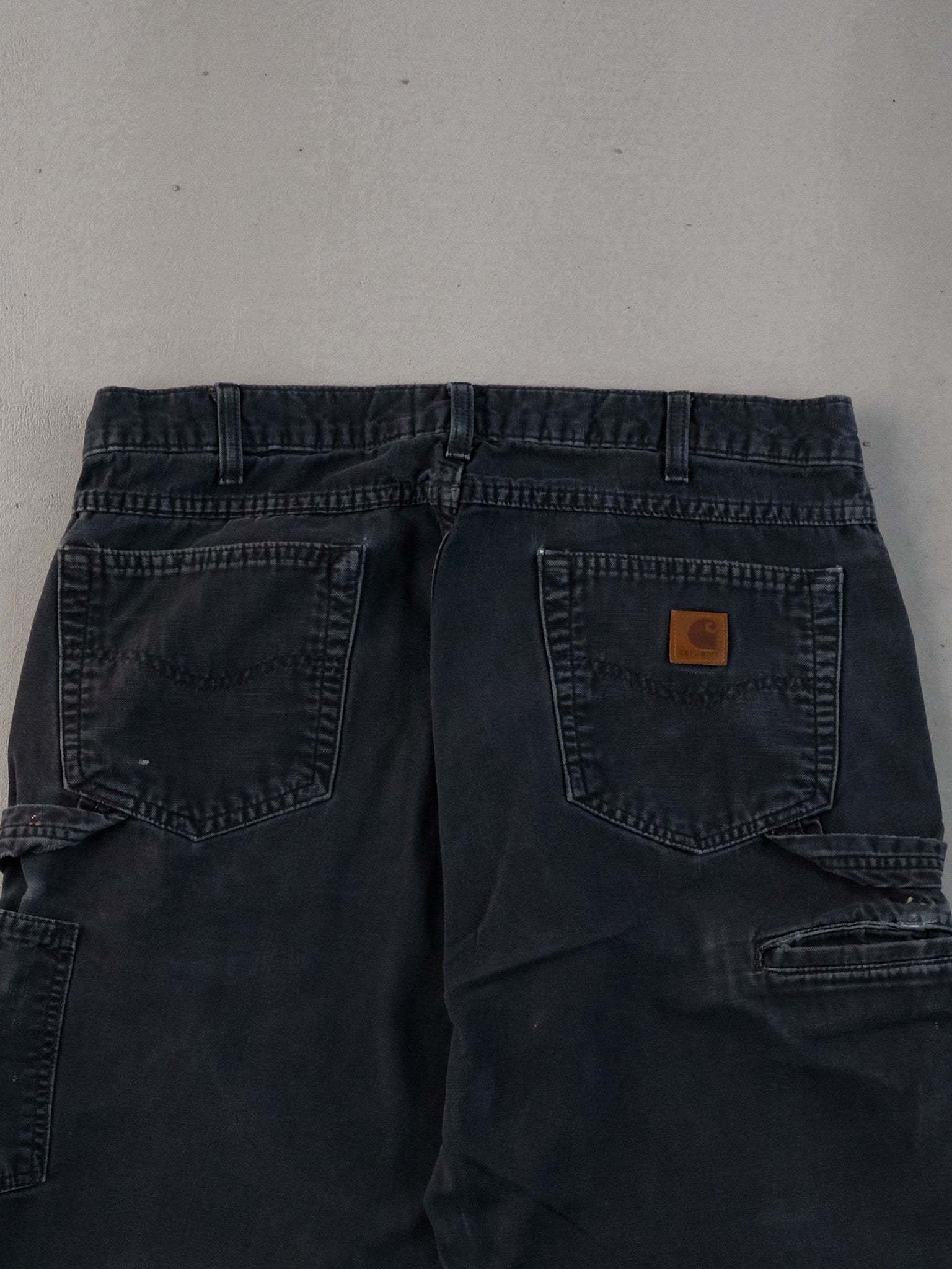 Vintage 90 Washed Black Carhartt Dungeree Carpenter Pants (34x29)