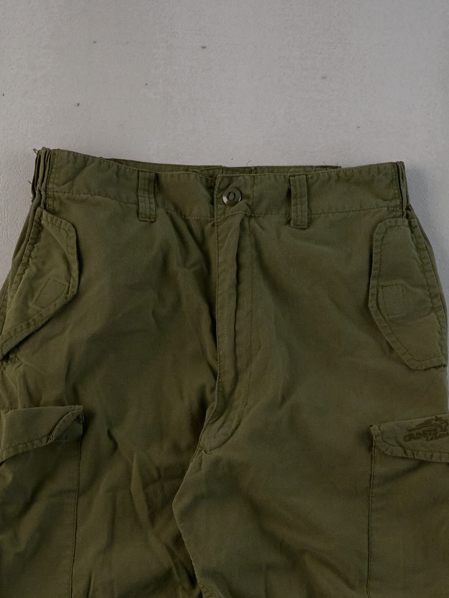 Vintage 90s Green Army Parachute Cargo Pants (30x31)