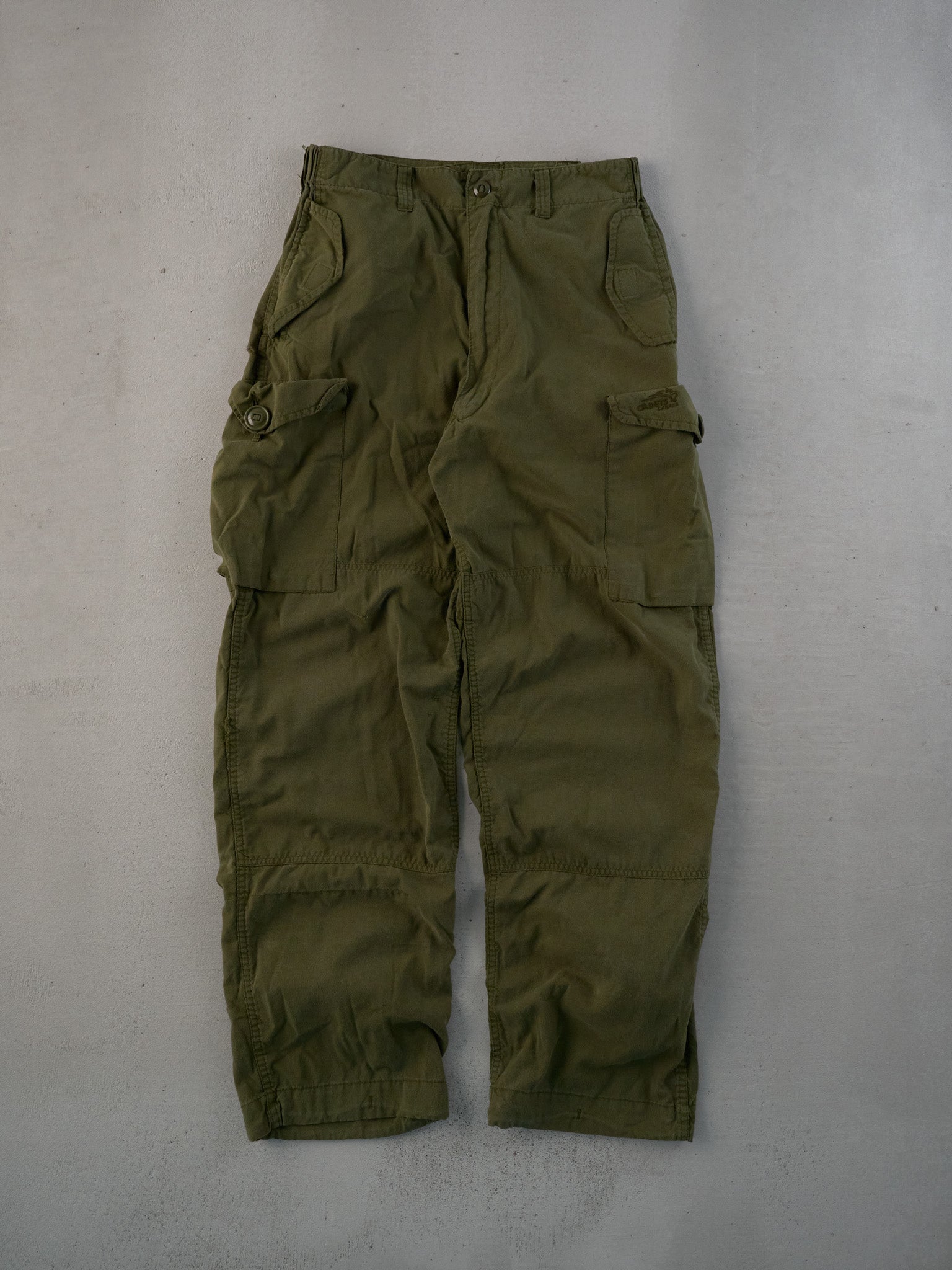 Vintage 90s Green Army Parachute Cargo Pants (30x31)