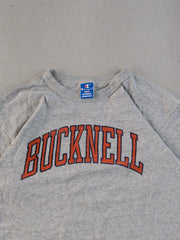 Vintage 80s Grey Bucknell Graphic Tee (S)