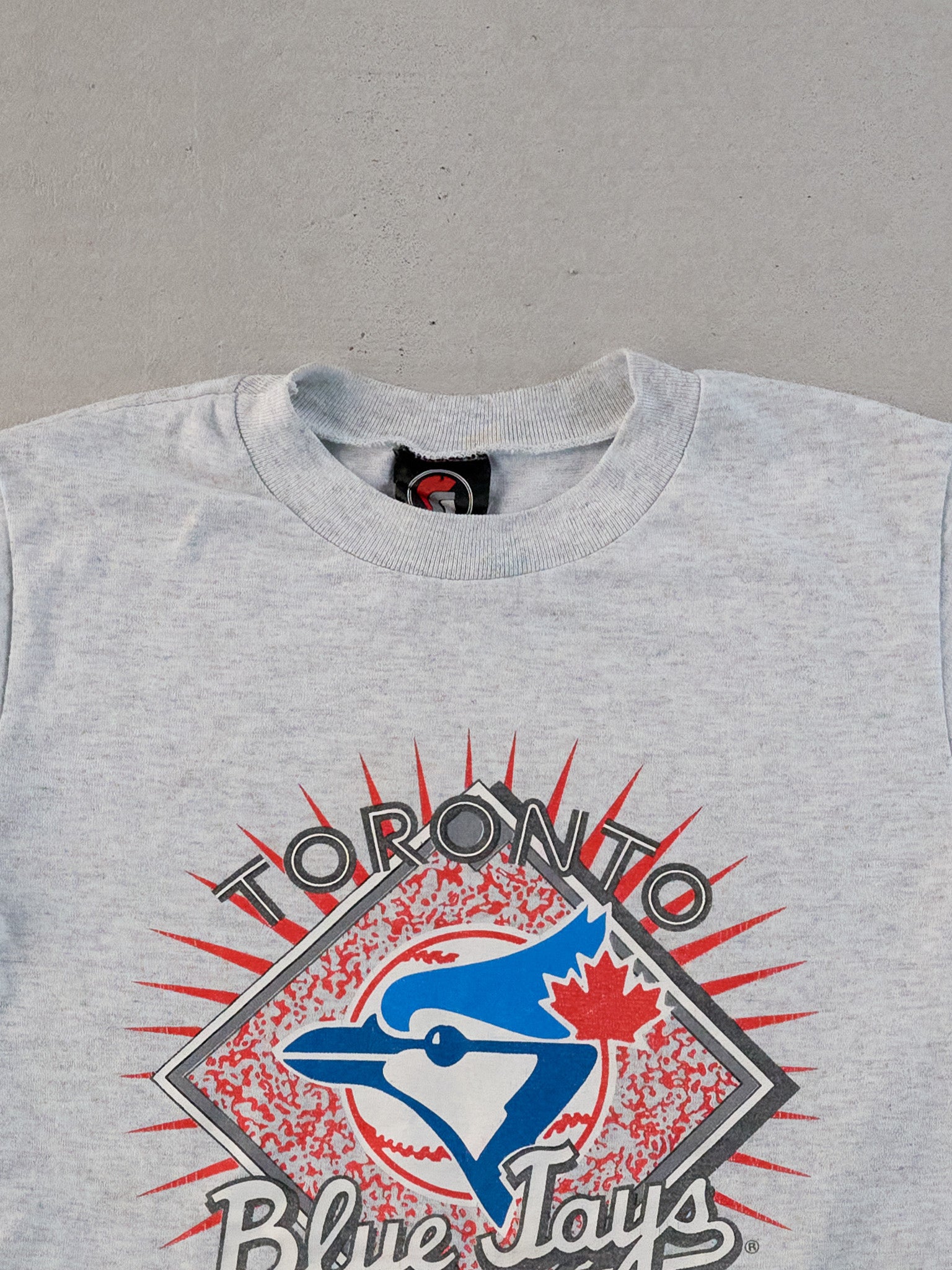Vintage 92' Grey Single Stitched Toronto Blue Jays Graphic Tee (XS)