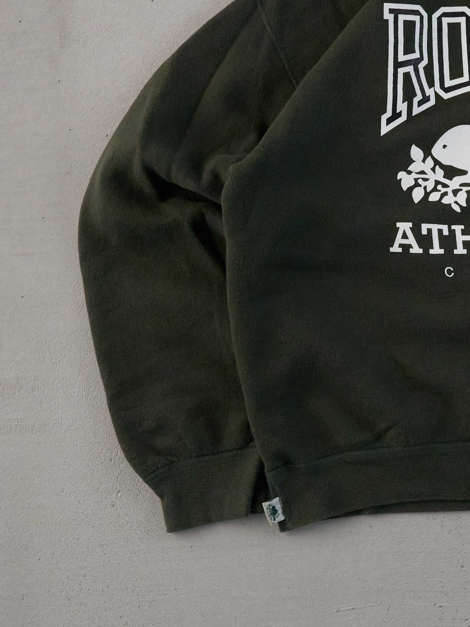 Vintage Dark Sage Green Roots Athletics Crewneck (M)