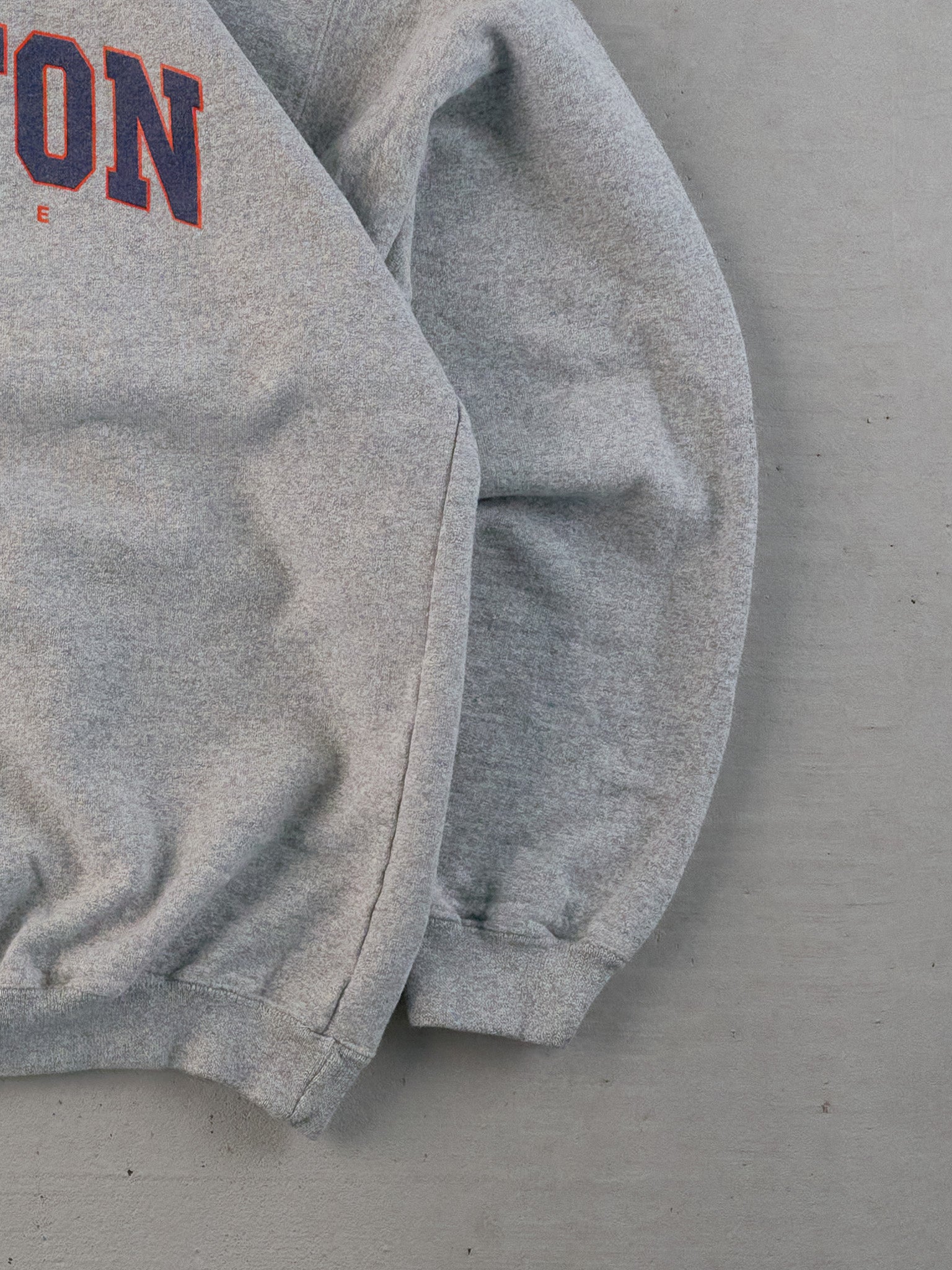 Vintage 90s Grey Wheaton College Crewneck (S/M)