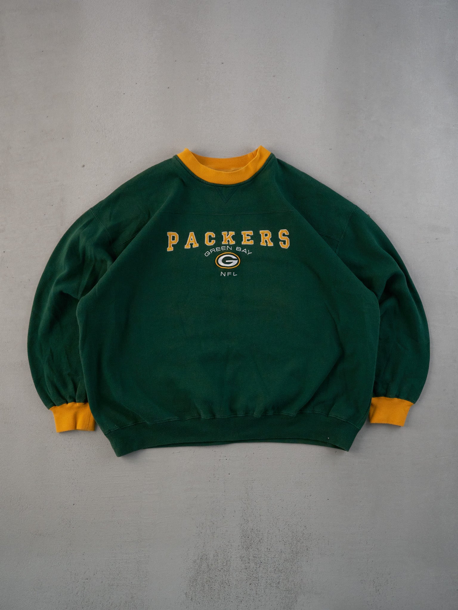 Vintage 90s Pine Green Green Bay Packers NFL Crewneck (XXL)