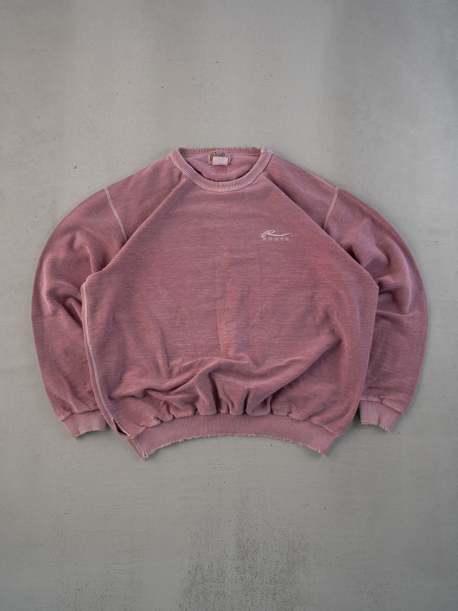 Vintage 90s Washed Marooon Roots Crewneck (XL/XXL)