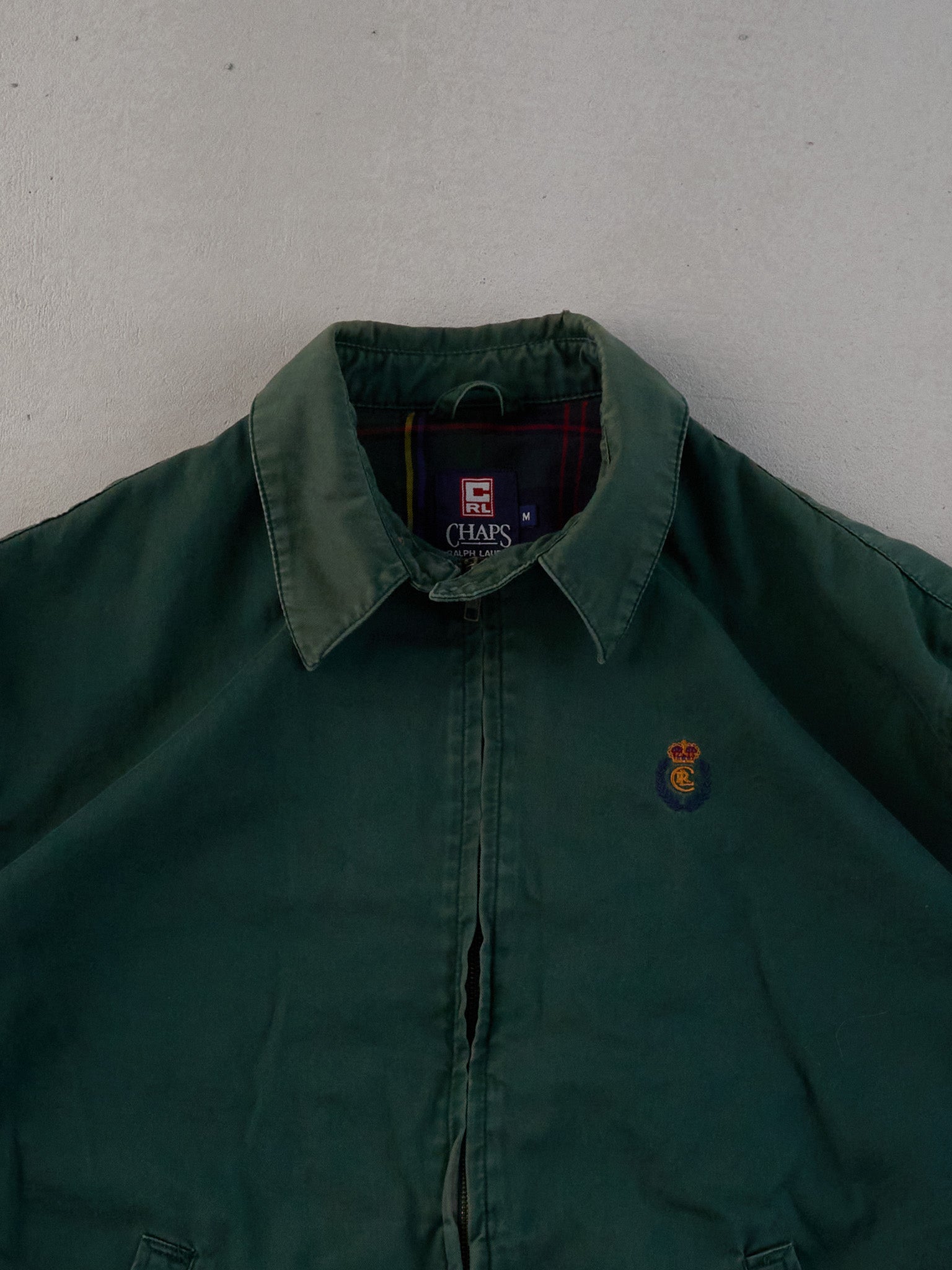 Vintage 90s Pine Green Chaps By Ralph Lauren Collared Jacket (M)