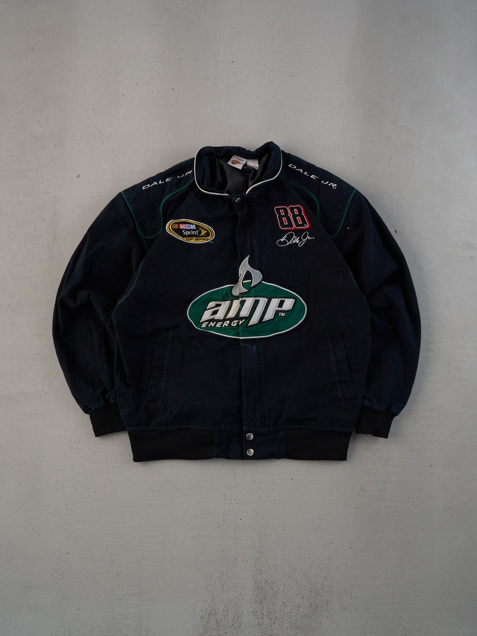 Vintage Black Dale Jr. 88 Amp Energy & National Guard Nascar Jacket (M)
