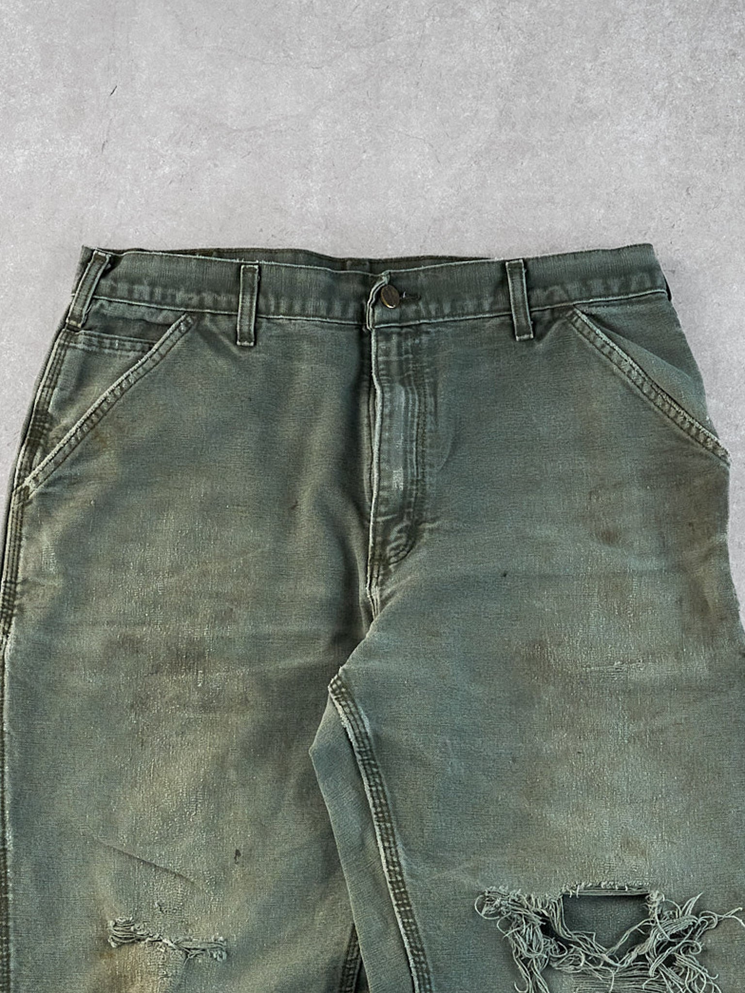 Vintage 90s Sage Green Carhartt Carpenter Pants (36x32)