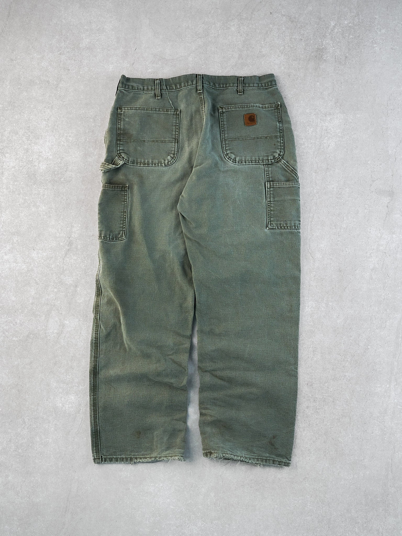 Vintage 90s Sage Green Carhartt Carpenter Pants (36x32)