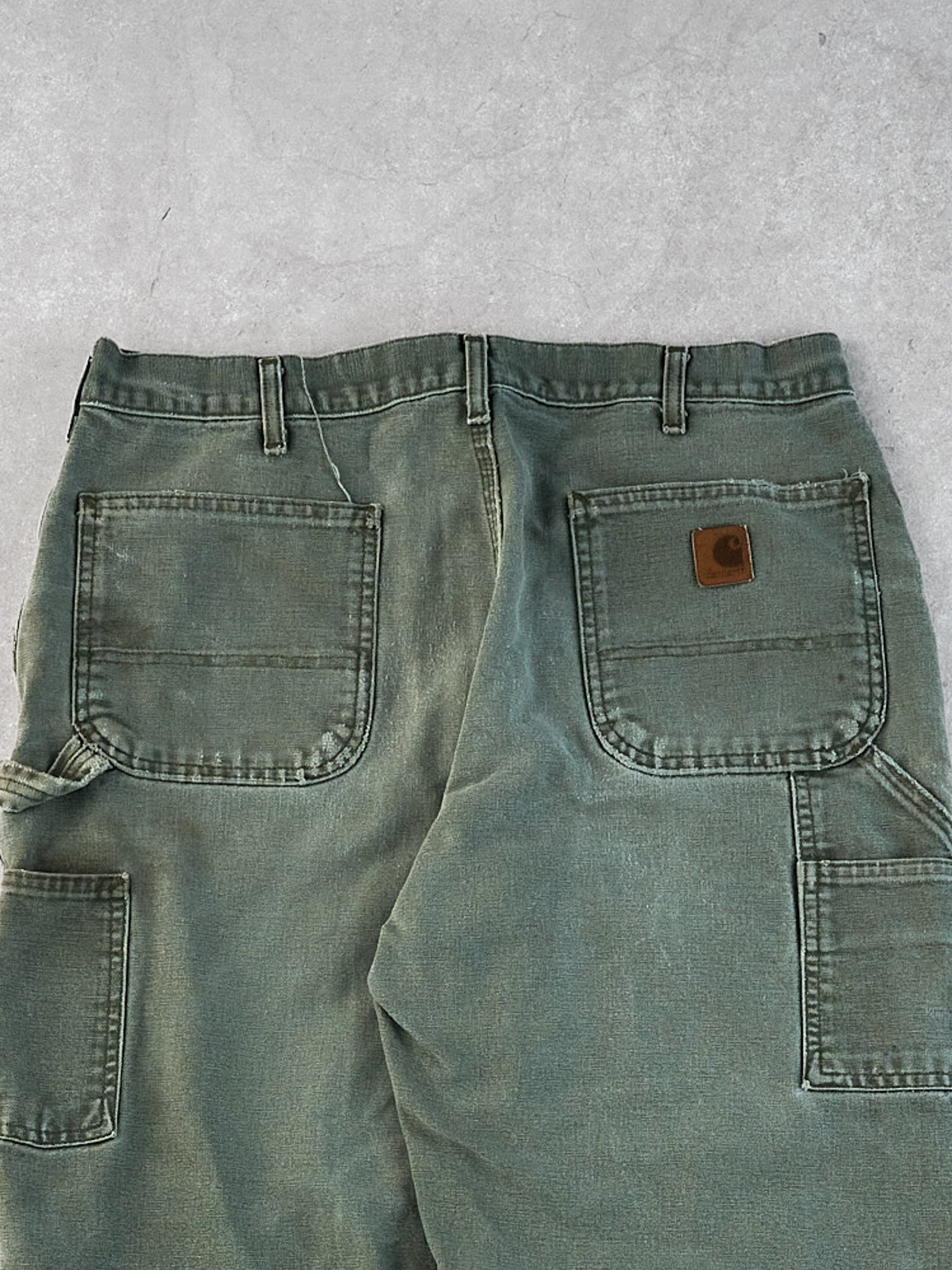 Vintage 90s Sage Green Carhartt Carpenter Pants (36x32)