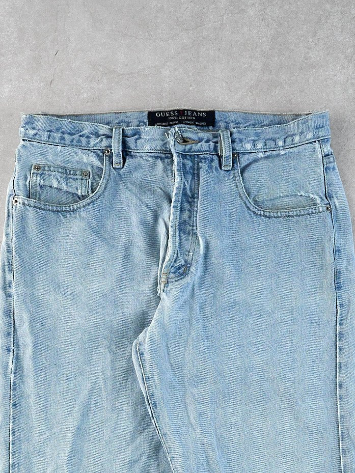 Vintage 90s Light Blue Guess Denim Jeans (34x35)