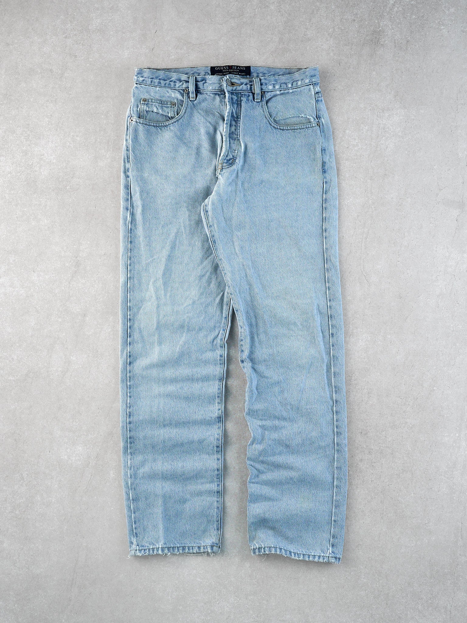 Vintage 90s Light Blue Guess Denim Jeans (34x35)