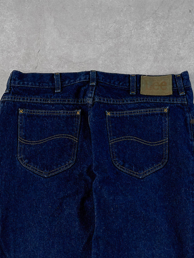 Vintage 90s Dark Blue Lee Denim Jeans (36x30)