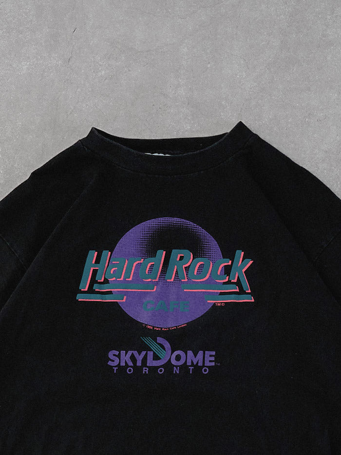 Vintage 89' Black HardRock Cafe Skydome Toronto Graphic Tee (M/L)