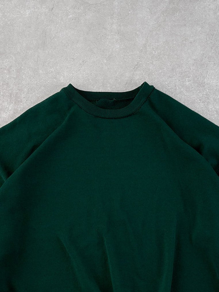 Vintage 90s Pine Green Blank Crewneck (XXL)
