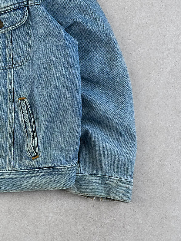 Vintage 90s Light Blue Lee Collared Denim Jacket (L)