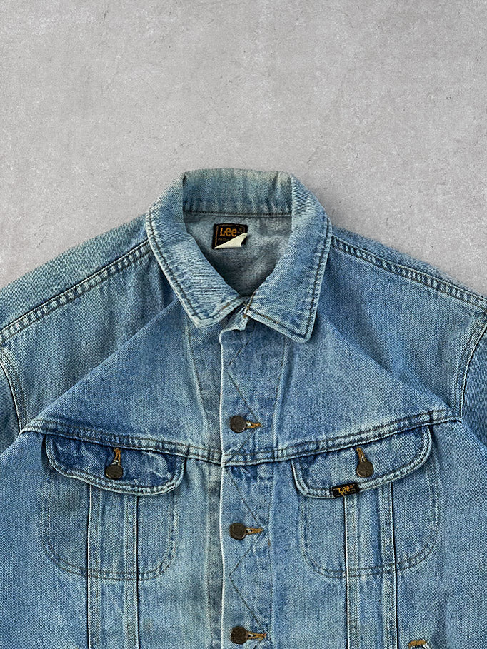 Vintage 90s Light Blue Lee Collared Denim Jacket (L)