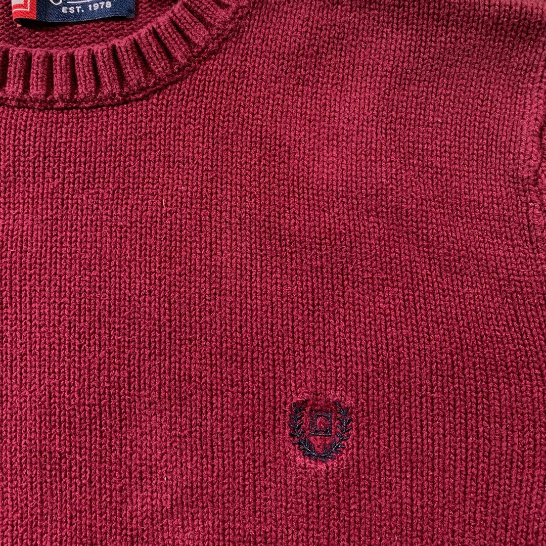 Vintage Maroon Chaps Knit Sweater | Rebalance Vintage.