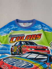 Vintage 99' Jeff Gordon Dupont NASCAR Racing All Over Print Tee (L)